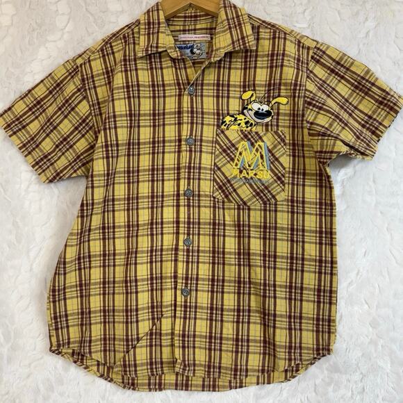 Vintage 90s 1997 Marsupilami Studio Animation Short Sleeve Button Shirt Kids 8 - Picture 1 of 9